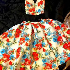 2 Piece Floral skirt set
